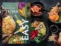 Książka "Kuchnia Tajska. Najlepsze przepisy" z apetycznymi daniami: pad thai, zupa z krewetkami, curry.