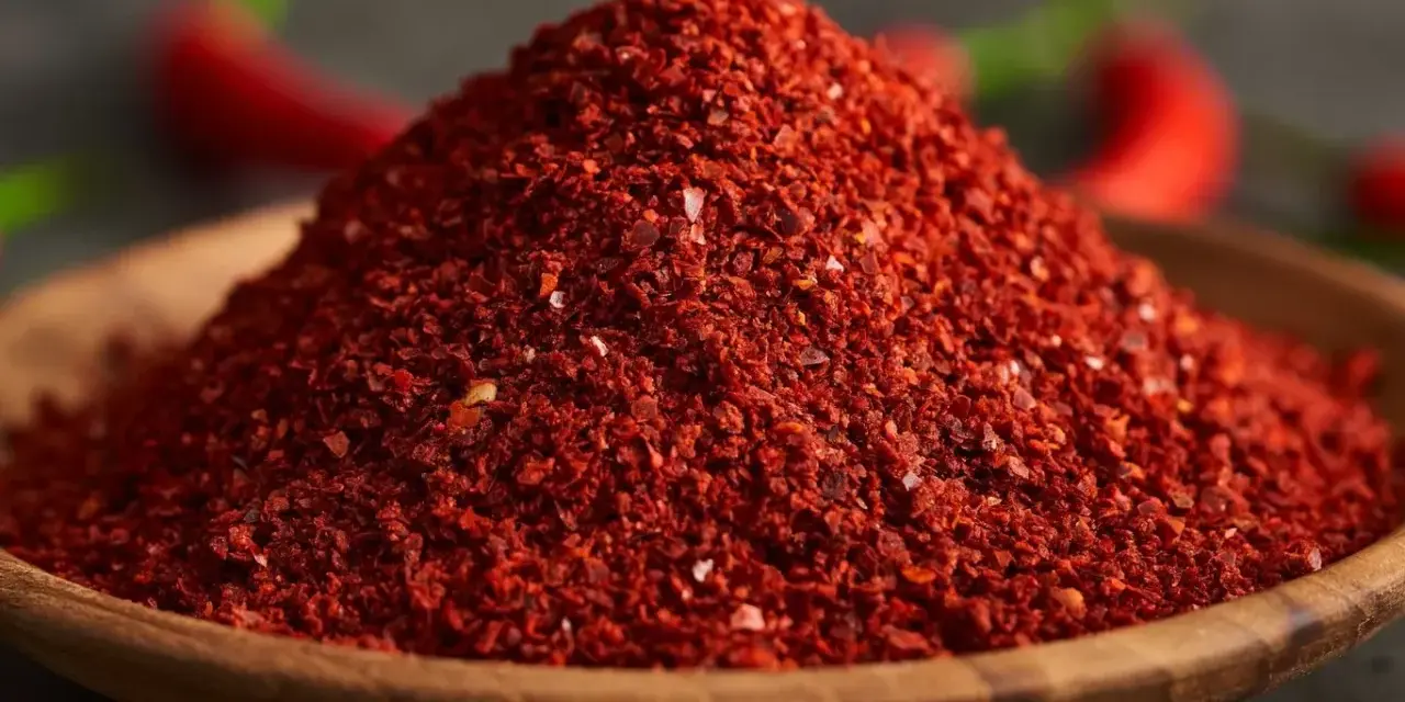 Gochugaru co to? To koreańska papryka chili w płatkach, dodająca ostrości i koloru potrawom.