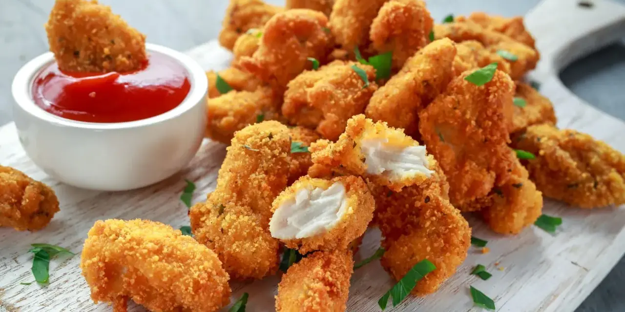 Chrupiące krewetki w panko, idealne do maczania w ketchupie. Pyszna przekąska na każdą okazję.