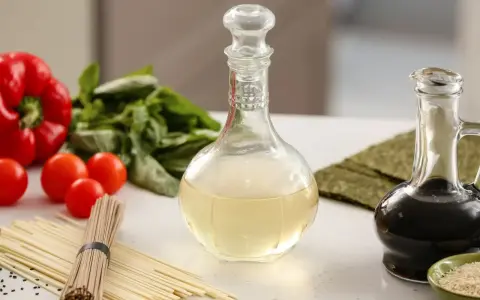 Na stole leżą składniki do sushi: makaron, pomidorki, papryka, nori, sezam, sos sojowy i ocet ryżowy po polsku.
