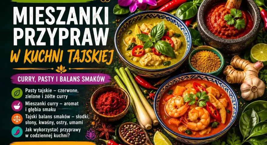 Kolorowe curry, aromatyczne pasty i świeże składniki – odkryj sekret tajskiej przyprawy, która odmieni Twoją kuchnię.
